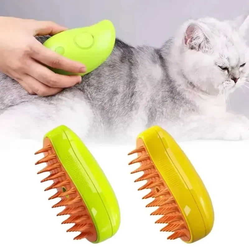 Comb Accessories for Cats 3-In-1 Cats Pet Products Electric Cats Hair Brush Sprayer Grooming Supplies Steam Massage Tool Pets