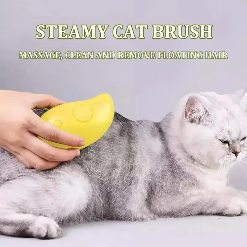 Comb Accessories for Cats 3-In-1 Cats Pet Products Electric Cats Hair Brush Sprayer Grooming Supplies Steam Massage Tool Pets
